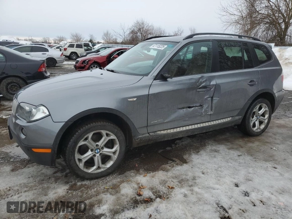 2010 BMW X3 xDrive30i with VIN WBXPC9C41AWJ39564, listed as a Copart auction lot 47115225 with 82,046 mi miles and Clean Title. Bid and sale history available at carsss.com. Image 1.