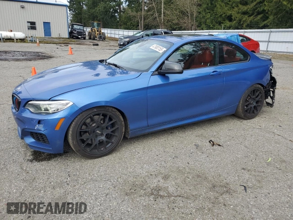 2016 BMW 2 Series M235i xDrive with VIN WBA1J9C59GV696705, listed as a Copart auction lot 47900155 with 80,216 mi miles and Salvage Title. Bid and sale history available at carsss.com. Image 1.