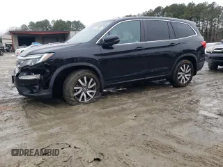 2022 Honda Pilot EX-L with VIN 5FNYF6H55NB009340, listed as a Copart auction lot 45136985 with 69,980 mi miles and Salvage Title. Bid and sale history available at carsss.com. Image 1.