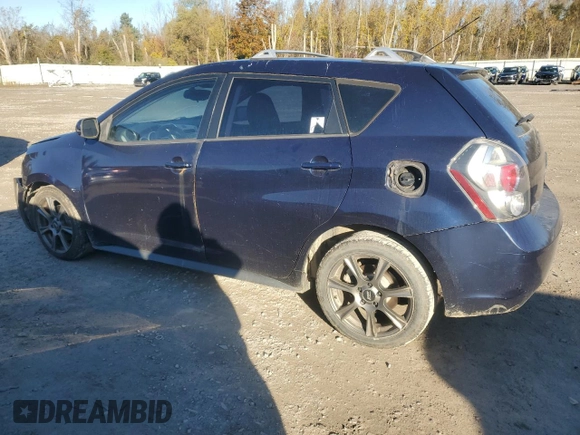 2009 Pontiac Vibe with VIN 5Y2SM67069Z401681, listed as a Copart auction lot 76338944 with 191,368 mi miles and Salvage Title. Bid and sale history available at carsss.com. Image 2.