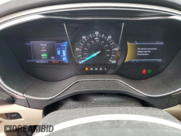 2013 Ford Fusion SE Hybrid with VIN 3FA6P0LU1DR244336, listed as a Copart auction lot 54673405 with 144,180 mi miles and Salvage Title. Bid and sale history available at carsss.com. Image 9.