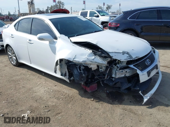 2009 Lexus IS with VIN JTHBK262595105106, listed as a IAAI auction lot 41612234 with 106,719 mi miles. Bid and sale history available at carsss.com. Image 1.