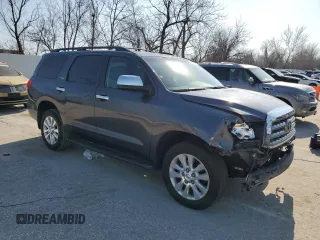 2012 Toyota Sequoia Platinum with VIN 5TDDY5G17CS067282, listed as a Copart auction lot 48822185 with 239,521 mi miles and Salvage Title. Bid and sale history available at carsss.com. Image 4.