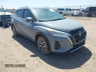 2023 Nissan Kicks SV with VIN 3N1CP5CV8PL574536, listed as a IAAI auction lot 42027742 with 35,257 mi miles. Bid and sale history available at carsss.com. Image 1.