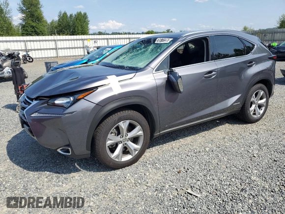 2017 Lexus NX 300h with VIN JTJBJRBZ1H2066494, listed as a Copart auction lot 61960475 with 34,428 mi miles and Salvage title. Bid and sale history available at DreamBid. Image 1.