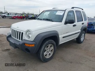 2002 Jeep Liberty Sport with VIN 1J4GL48K92W268896, listed as a IAAI auction lot 41788687 with 102,706 mi miles. Bid and sale history available at carsss.com. Image 2.