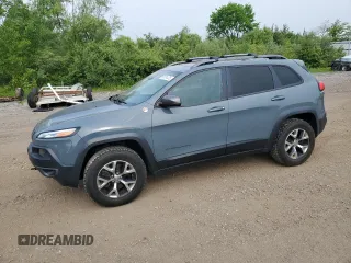 2014 Jeep Cherokee Trailhawk with VIN 1C4PJMBS4EW160341, listed as a Copart auction lot 60761475 with 135,087 mi miles and Salvage title. Bid and sale history available at DreamBid. Image 1.