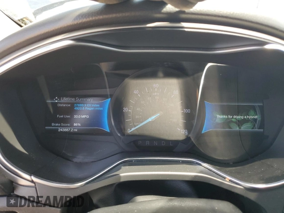 2013 Ford Fusion SE Hybrid with VIN 3FA6P0LU8DR320893, listed as a Copart auction lot 58739245 with 243,887 mi miles and Salvage title. Bid and sale history available at DreamBid. Image 9.