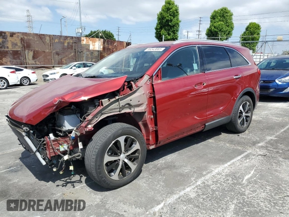 2018 Kia Sorento EX with VIN 5XYPH4A51JG340200, listed as a Copart auction lot 56343885 with 45,896 mi miles and Salvage title. Bid and sale history available at DreamBid. Image 1.