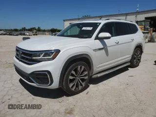 2021 Volkswagen Atlas SEL Premium R-Line with VIN 1V2FR2CA9MC524833, listed as a Copart auction lot 57441175 with 72,128 mi miles and Salvage title. Bid and sale history available at DreamBid. Image 1.