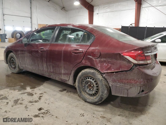 2015 Honda Civic Sedan LX with VIN 19XFB2F5XFE093659, listed as a Copart auction lot 46832235 with 111,587 mi miles and Salvage Title. Bid and sale history available at carsss.com. Image 2.