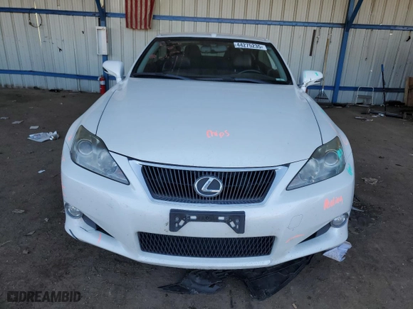 2010 Lexus IS 250C with VIN JTHFF2C2XA2500852, listed as a Copart auction lot 44275235 with 128,632 mi miles and Salvage Title. Bid and sale history available at carsss.com. Image 5.