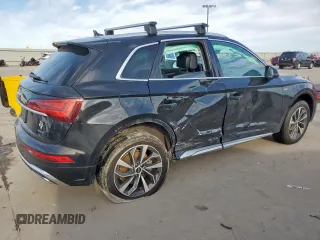 2022 Audi Q5 S line Premium Plus with VIN WA1EAAFYXN2088065, listed as a Copart auction lot 57692385 with 51,313 mi miles and Salvage title. Bid and sale history available at DreamBid. Image 3.