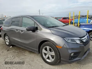 2019 Honda Odyssey EX-L with VIN 5FNRL6H75KB042882, listed as a Copart auction lot 49589845 with 90,835 mi miles and Salvage Title. Bid and sale history available at DreamBid. Image 4.