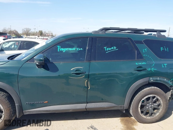 2023 Nissan Pathfinder Rock Creek with VIN 5N1DR3BD1PC237447, listed as a IAAI auction lot 41741346 with 23,554 mi miles and . Bid and sale history available at DreamBid. Image 15.