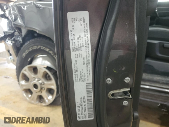 2023 Ram 2500 Big Horn with VIN 3C6UR5DL1PG540186, listed as a Copart auction lot 61088585 with 64,499 mi miles and Salvage title. Bid and sale history available at DreamBid. Image 12.