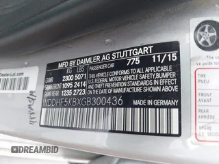 2016 Mercedes-Benz E 350 Sport with VIN WDDHF5KBXGB300436, listed as a IAAI auction lot 41917358 with 57,960 mi miles and . Bid and sale history available at DreamBid. Image 9.