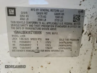 2014 Chevrolet Equinox LT with VIN 1GNALBEK9EZ106006, listed as a Copart auction lot 76707954 with 256,636 mi miles and Salvage Title. Bid and sale history available at carsss.com. Image 15.