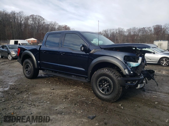 2022 Ford F-150 Raptor with VIN 1FTFW1RG0NFB46241, listed as a Copart auction lot 76933043 with Not Provided miles and Salvage Title. Bid and sale history available at carsss.com. Image 4.