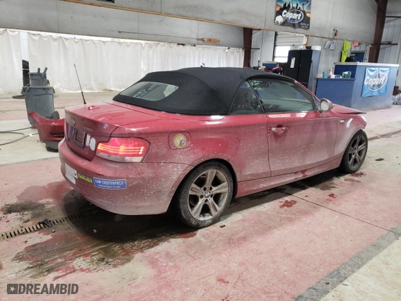 2011 BMW 1 Series 128i with VIN WBAUL7C5XBVM79443, listed as a Copart auction lot 41625895 with 110,952 mi miles and Salvage Title. Bid and sale history available at carsss.com. Image 3.