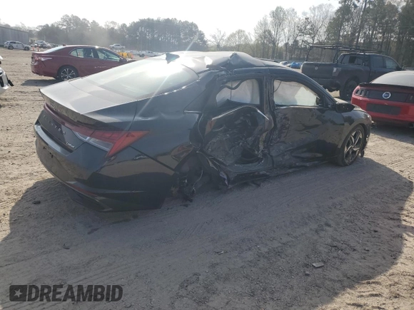 2023 Hyundai Elantra Limited with VIN KMHLP4AG2PU608936, listed as a Copart auction lot 48985815 with 24,299 mi miles and Salvage Title. Bid and sale history available at DreamBid. Image 3.