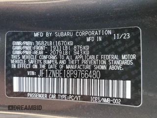 2023 Toyota GR86 Premium with VIN JF1ZNBE18P9766480, listed as a Copart auction lot 43665815 with 8,887 mi miles and Salvage Title. Bid and sale history available at carsss.com. Image 12.