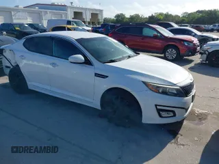 2015 Kia Optima LX with VIN 5XXGM4A75FG443175, listed as a IAAI auction lot 41948814 with 174,301 mi miles. Bid and sale history available at carsss.com. Image 1.
