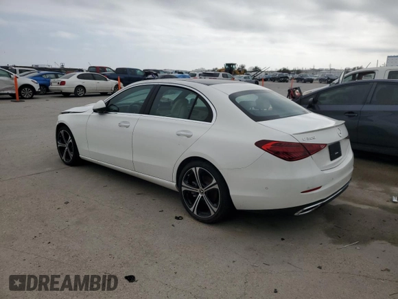 2024 Mercedes-Benz C 300 with VIN W1KAF4GB8RR164810, listed as a Copart auction lot 41474685 with 7,952 mi miles and Salvage Title. Bid and sale history available at DreamBid. Image 2.