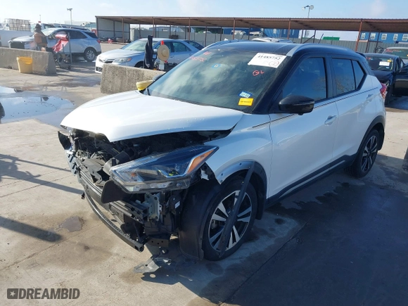 2019 Nissan Kicks S with VIN 3N1CP5CU4KL565977, listed as a IAAI auction lot 41485752 with 39,103 mi miles. Bid and sale history available at carsss.com. Image 19.