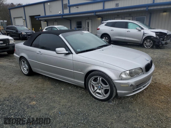 2001 BMW 3 Series 330Ci with VIN WBABS53411JU85191, listed as a Copart auction lot 42703495 with 0 mi miles and Salvage Title. Bid and sale history available at carsss.com. Image 4.