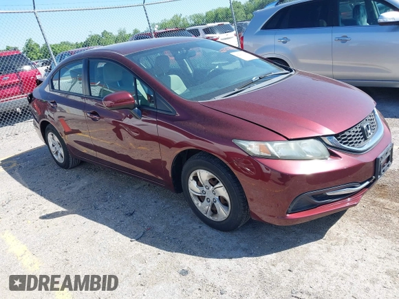 2014 Honda Civic LX z VIN 19XFB2F53EE061313, wystawiony jako IAAI lot #42263388 z przebiegiem 58 000 mil mil oraz . Historia ofert i sprzedaży dostępna na DreamBid. Obrazek 1.