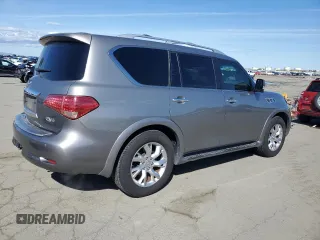 2012 Infiniti QX56 8-passenger with VIN JN8AZ2ND8C9715856, listed as a Copart auction lot 49471125 with 125,346 mi miles and Salvage title. Bid and sale history available at DreamBid. Image 3.
