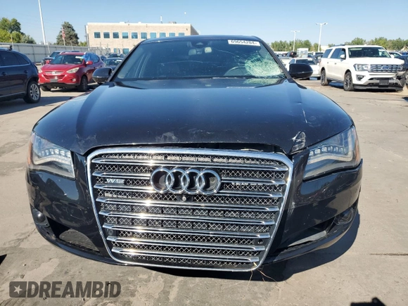 2013 Audi A8 L 6.3L with VIN WAUR4AFD1DN020503, listed as a Copart auction lot 69654204 with 189,999 mi miles and Salvage Title. Bid and sale history available at carsss.com. Image 5.
