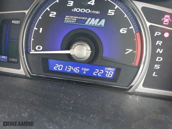 2009 Honda Civic Hybrid with VIN JHMFA36249S000925, listed as a IAAI auction lot 41823981 with 201,346 mi miles. Bid and sale history available at carsss.com. Image 15.