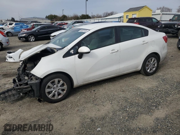 2013 Kia Rio LX with VIN KNADM4A31D6113719, listed as a Copart auction lot 44825165 with 121,443 mi miles and Salvage Title. Bid and sale history available at carsss.com. Image 1.