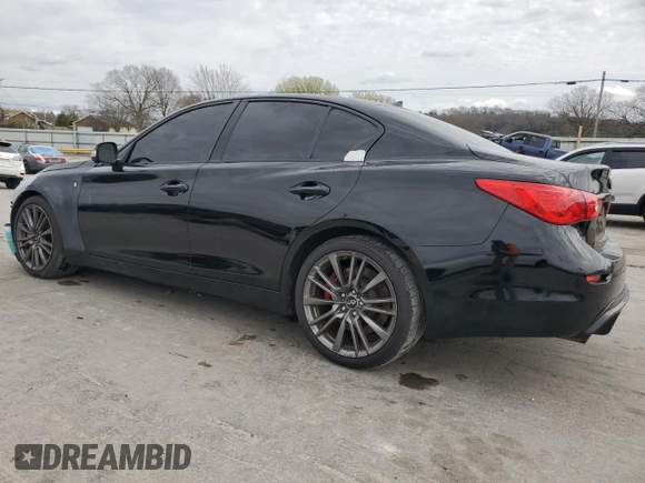 2017 Infiniti Q50 Red Sport 400 with VIN JN1FV7AP3HM850700, listed as a Copart auction lot 49844005 with 58,257 mi miles and Salvage title. Bid and sale history available at DreamBid. Image 2.