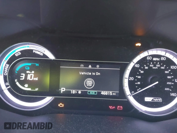 2022 Kia Niro LX with VIN KNDCB3LC6N5524214, listed as a IAAI auction lot 41259745 with 46,815 mi miles. Bid and sale history available at carsss.com. Image 7.
