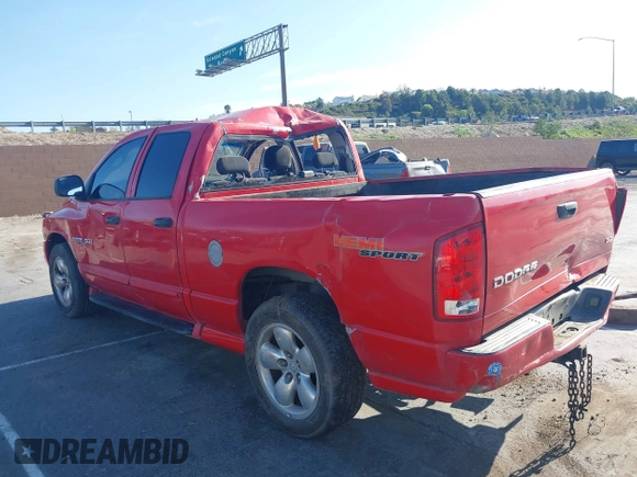 2004 Dodge 1500 SLT with VIN 1D7HA18D94J256320, listed as a IAAI auction lot 41939270 with 283,854 mi miles. Bid and sale history available at carsss.com. Image 3.
