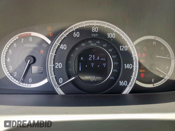 2016 Honda Accord Touring with VIN 1HGCR3F9XGA012737, listed as a Copart auction lot 58274935 with 69,715 mi miles and Salvage title. Bid and sale history available at DreamBid. Image 9.