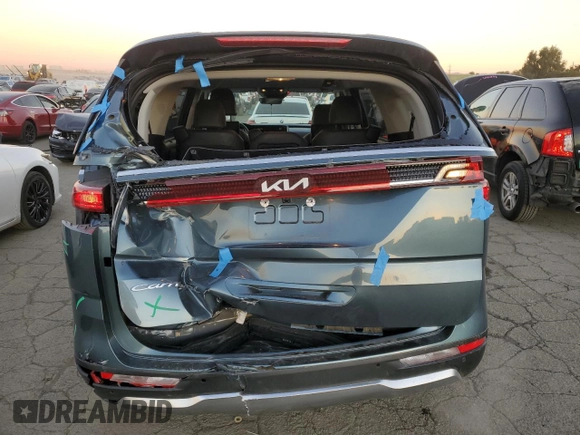 2022 Kia Carnival SX with VIN KNDNE5H36N6187980, listed as a Copart auction lot 88144635 with 27,073 mi miles and Salvage Title. Bid and sale history available at carsss.com. Image 6.
