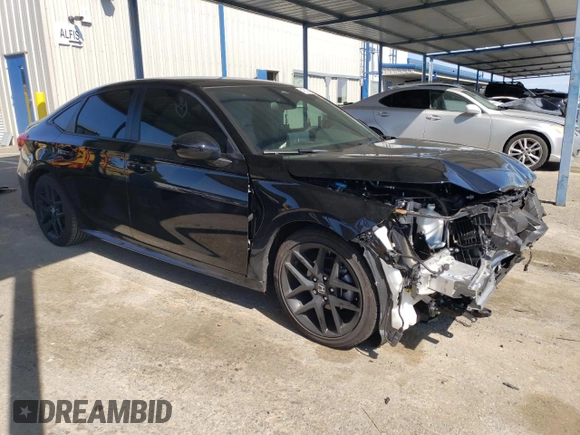 2024 Honda Civic Sedan Sport with VIN 2HGFE2F55RH553375, listed as a Copart auction lot 48743365 with 10,866 mi miles and Salvage Title. Bid and sale history available at carsss.com. Image 4.