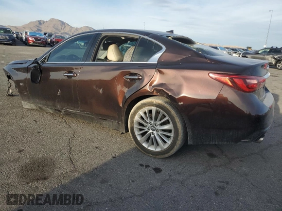 2019 Infiniti Q50 3.0t LUXE with VIN JN1EV7APXKM516120, listed as a Copart auction lot 45885915 with 40,057 mi miles and Salvage Title. Bid and sale history available at carsss.com. Image 2.