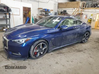 2018 Infiniti Q60 RED SPORT 400 with VIN JN1FV7EL2JM630946, listed as a Copart auction lot 43120045 with 58,611 mi miles and Salvage Title. Bid and sale history available at carsss.com. Image 1.
