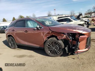 2025 Lexus RX 350 with VIN 2T2BAMCA0SC089803, listed as a Copart auction lot 46683815 with 1,629 mi miles and Salvage Title. Bid and sale history available at DreamBid. Image 4.
