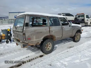 1985 Toyota Land Cruiser z VIN JT3FJ60G8F1127643, wystawiony jako Copart lot #46289955 z przebiegiem 276 869 mil mil oraz Czysty tytuł • Clean title. Historia ofert i sprzedaży dostępna na DreamBid. Obrazek 3.