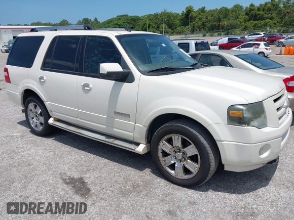 2007 Ford Expedition Limited with VIN 1FMFU19527LA24100, listed as a IAAI auction lot 42360613 with 218,331 mi miles and . Bid and sale history available at DreamBid. Image 1.