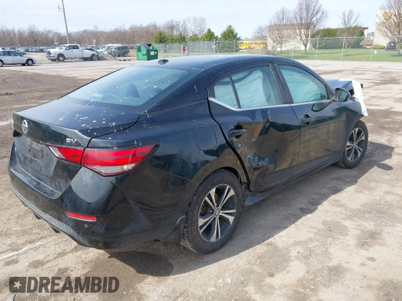 2020 Nissan Sentra SV with VIN 3N1AB8CVXLY272945, listed as a IAAI auction lot 40771835 with 26,589 mi miles. Bid and sale history available at carsss.com. Image 4.
