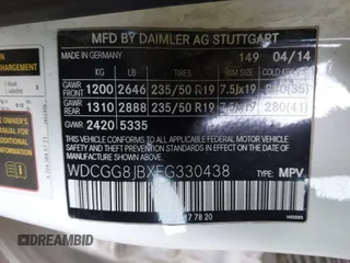 2014 Mercedes-Benz GLK 350 with VIN WDCGG8JBXEG330438, listed as a IAAI auction lot 41382071 with 172,279 mi miles and . Bid and sale history available at DreamBid. Image 9.