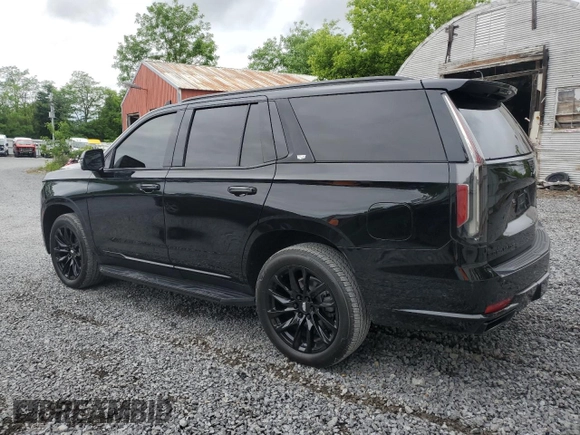 2021 Cadillac Escalade Sport Platinum with VIN 1GYS4GKL7MR338004, listed as a Copart auction lot 61612345 with 47,300 mi miles and Salvage title. Bid and sale history available at DreamBid. Image 2.