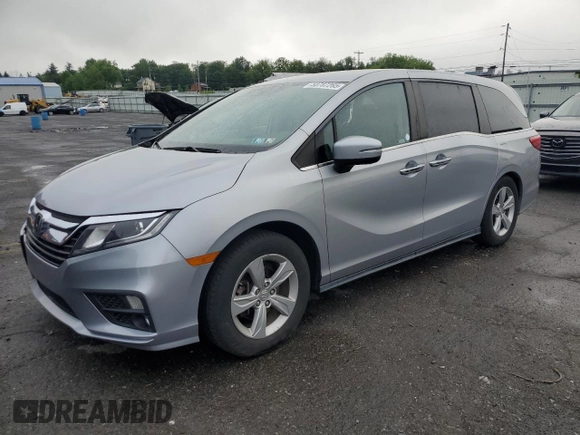 2019 Honda Odyssey EX with VIN 5FNRL6H59KB022682, listed as a Copart auction lot 58787265 with 54,803 mi miles and Salvage title. Bid and sale history available at DreamBid. Image 1.